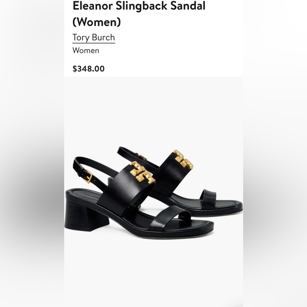 Tory Burch Elanor Black Sandals - Size 10 - New never used